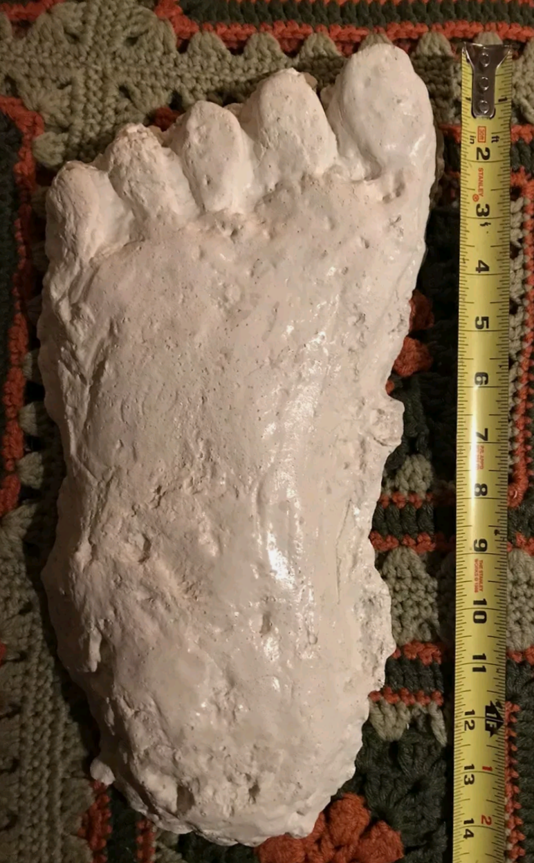 Bigfoot Cast Footprint Plaster Cast
