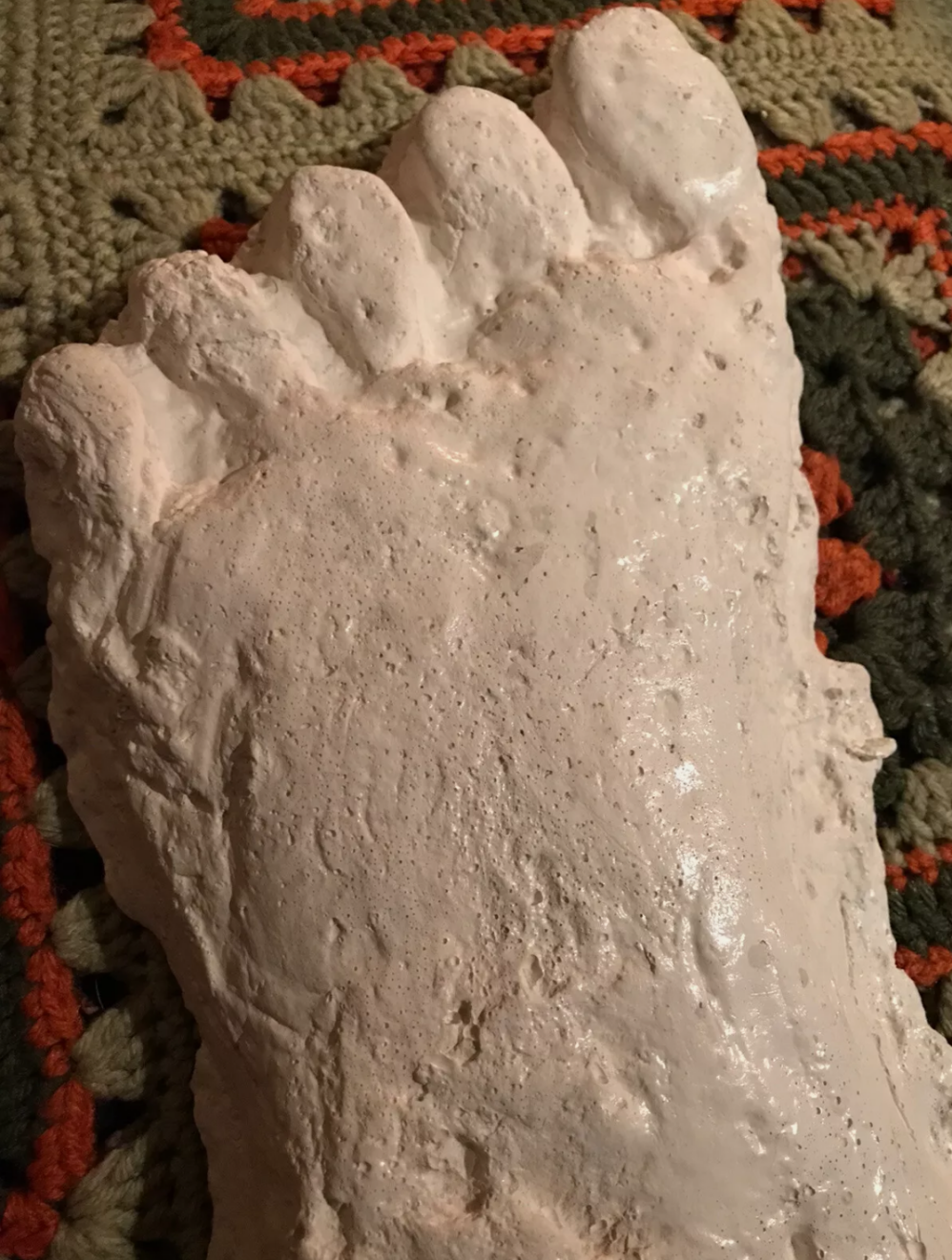 Bigfoot Cast Footprint Plaster Cast