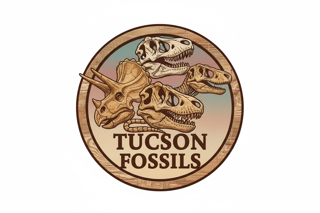 dinosaur skulls tucson fossils logo